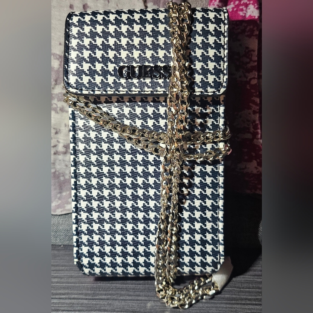 Guess Houndstooth Crossbody Bag